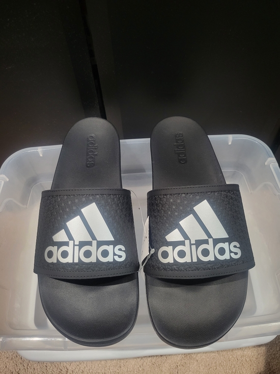 adidas Other - adidas Adilette CF Plus Black/Silver Metallic Slides